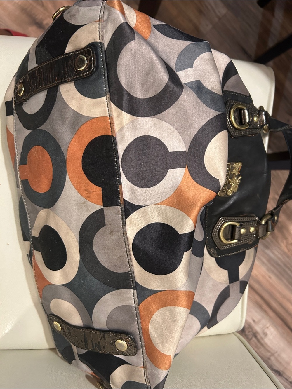 Coach Madison Graphic Multi Color Op Art Shoulder Bag:USED!VIEW ALL PICS B/4 Buy - Picture 13 of 13